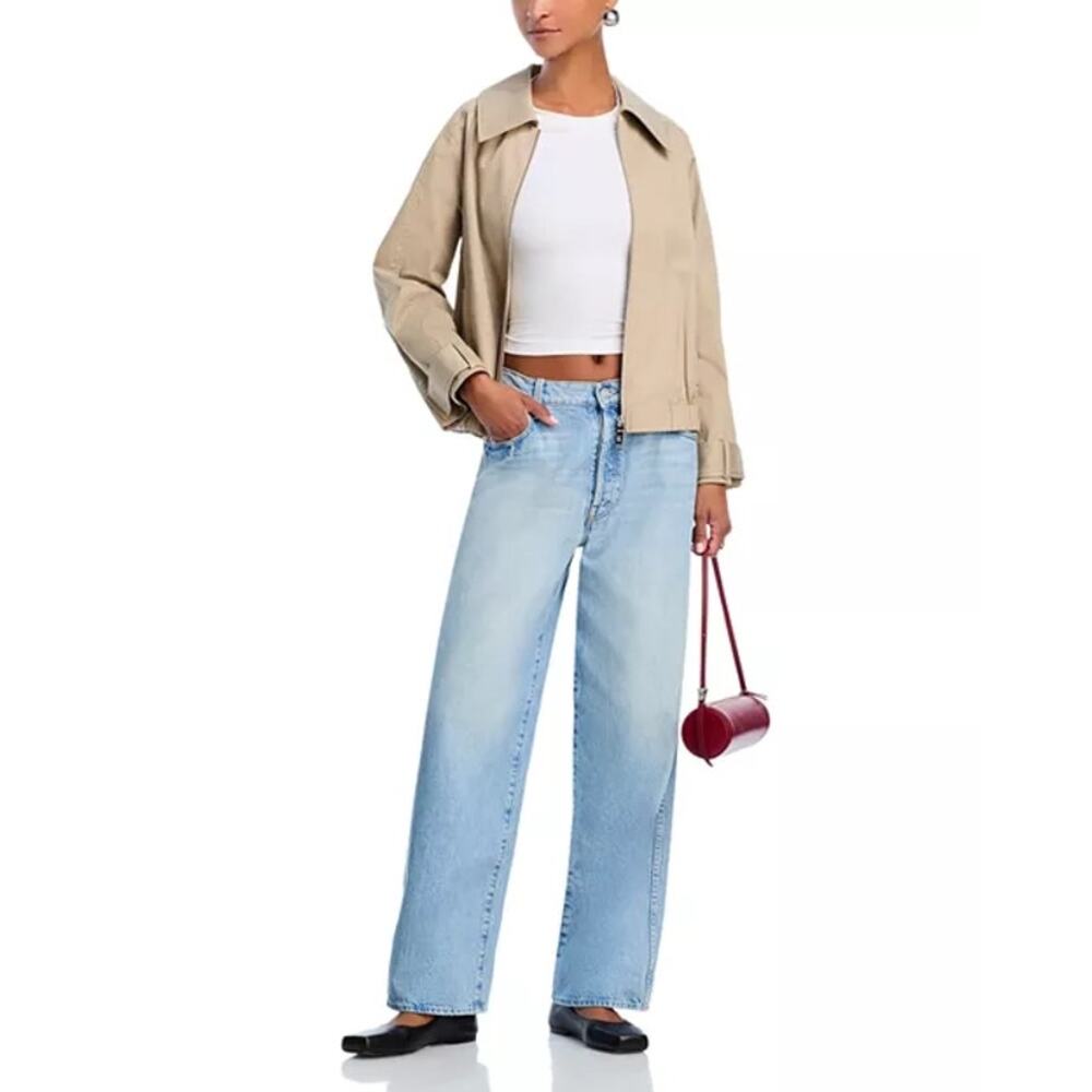 MOTHER The Delinquent Button Nerdy High Rise wide leg jeans size 34